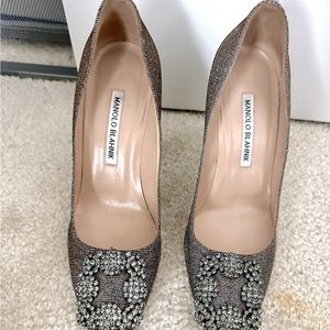 Manolo Hangisi Metallic Pump 105mm